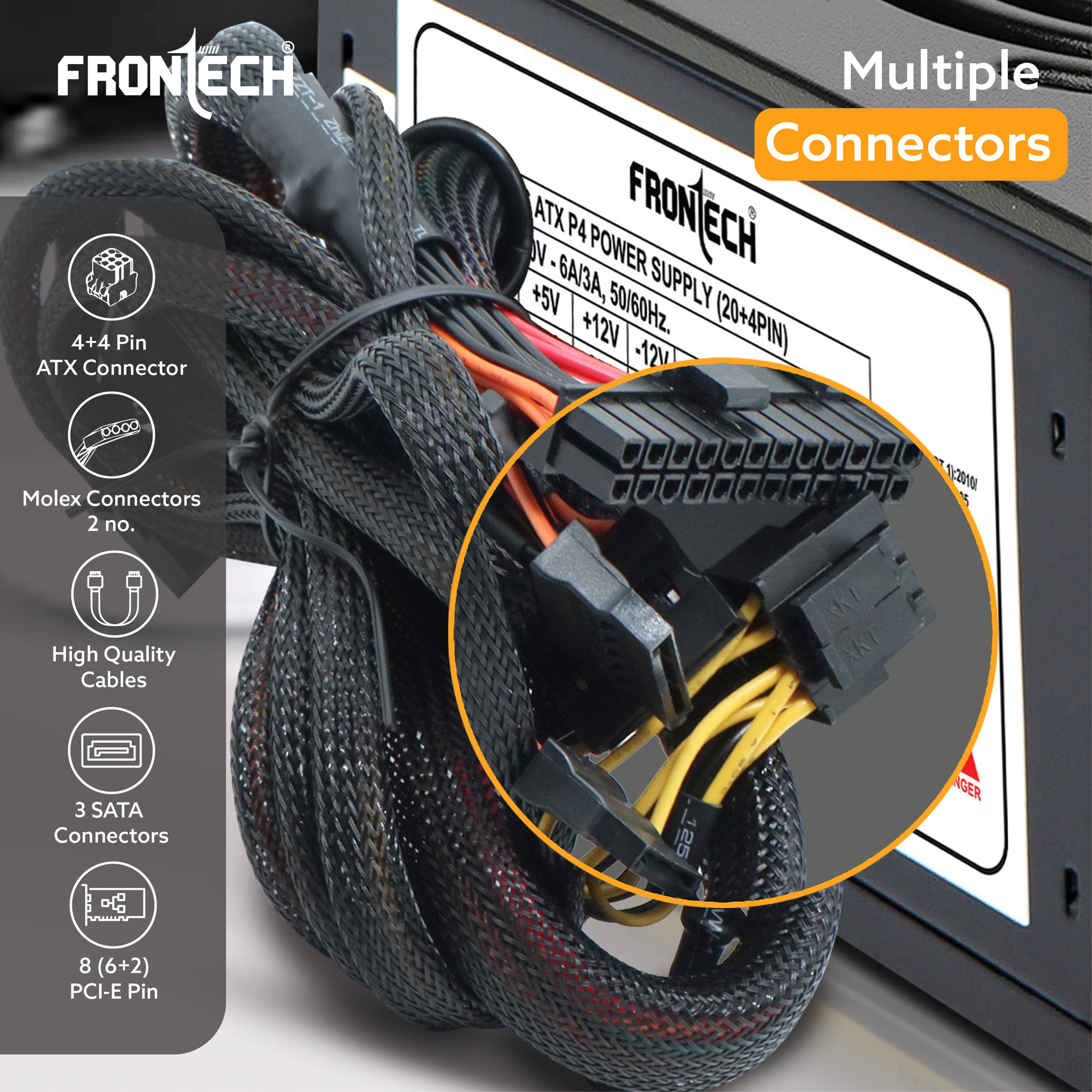 Frontech 800 Watts SMPS Power Supply Unit (PS-0006) Frontech 800 Watts SMPS Power Supply Unit (PS-0006)